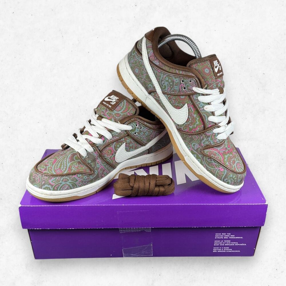 Nike SB Dunk Low Pro Paisley Brown Pink Men's Size 7 Sneakers DH7534-200 w/Box